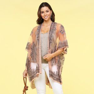 ROUND ME UP KIMONO IN BLUSH